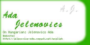 ada jelenovics business card